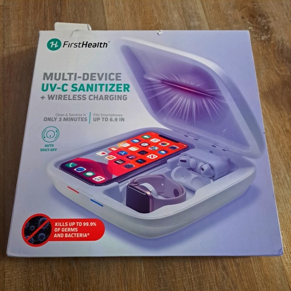 FirstHealth Multi-Device UV-C Sanitizer Plus Wireless Charging - Picture 1 of 7